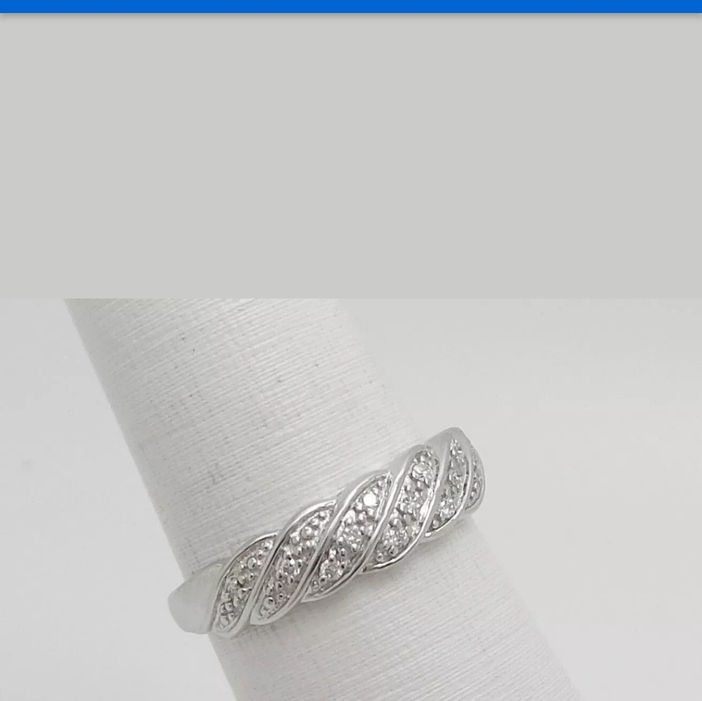 White gold diamond band